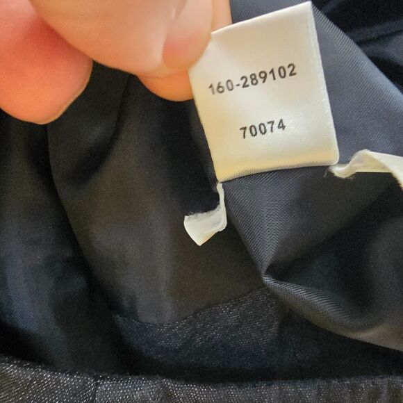 Ann Taylor Loft Mini Skirt Women's 12 Dark Blue Flat Front Zipper Lined - Picture 5 of 9